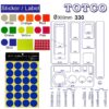 Sticker Label Adhesive (⌀330mm) 10 sheets | 330