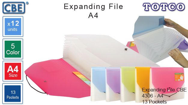 CBE Expanding File A4 - 13 pockets | F4306