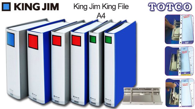 KING JIM 1473GSV Tube File A4 30mm