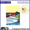 Aplus Transparent Sticker A4 100's