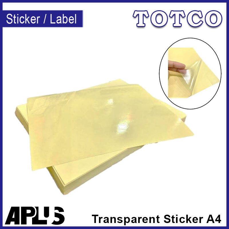 Aplus Transparent Sticker A4 100's