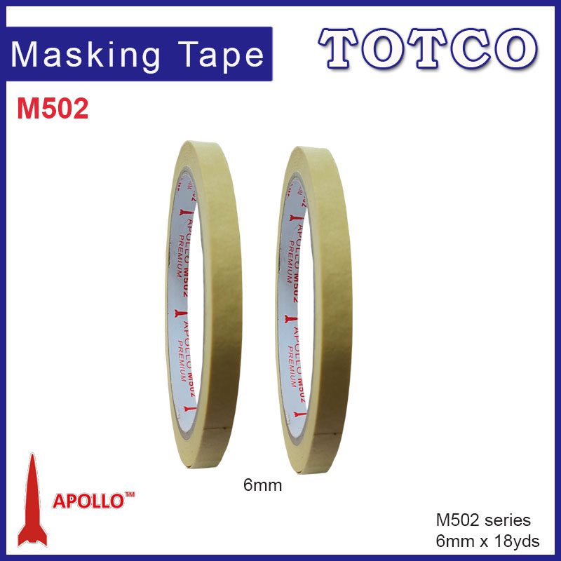Apollo Masking Tape M502 (Performance Hi-Temp) 6mm | 9mm | 12mm | 18mm | 24mm | 36mm | 48mm | 60mm | 72mm