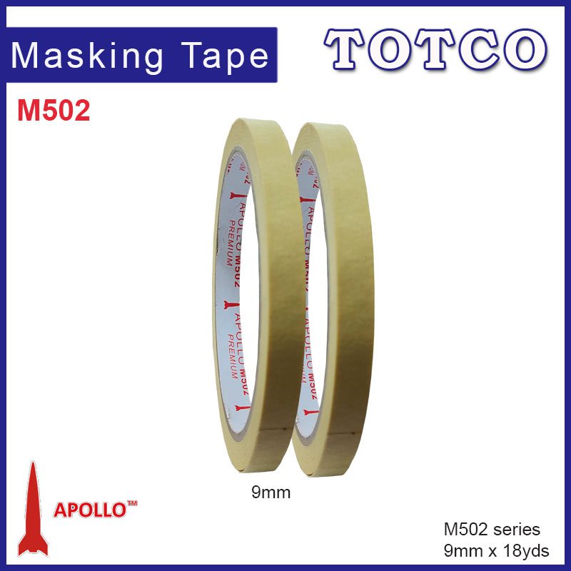 Apollo Masking Tape M502 (Performance Hi-Temp) 6mm | 9mm | 12mm | 18mm | 24mm | 36mm | 48mm | 60mm | 72mm