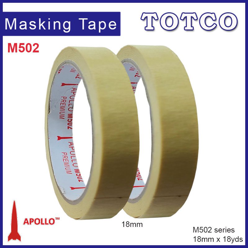 Apollo Masking Tape M502 (Performance Hi-Temp) 6mm | 9mm | 12mm | 18mm | 24mm | 36mm | 48mm | 60mm | 72mm