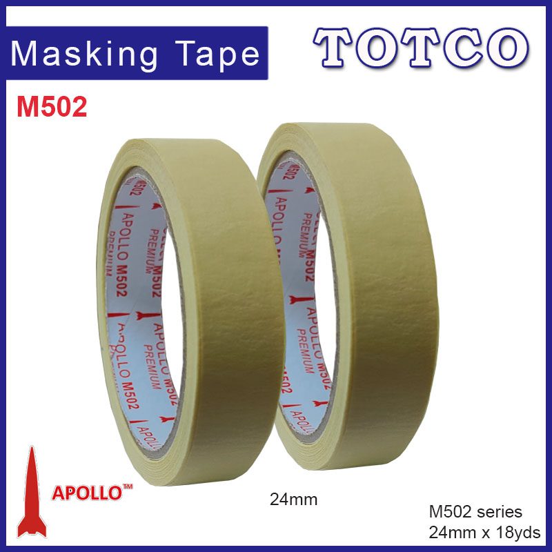 Apollo Masking Tape M502 (Performance Hi-Temp) 6mm | 9mm | 12mm | 18mm | 24mm | 36mm | 48mm | 60mm | 72mm