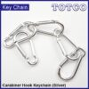 Carabiner Hook Keychain Silver 50mm
