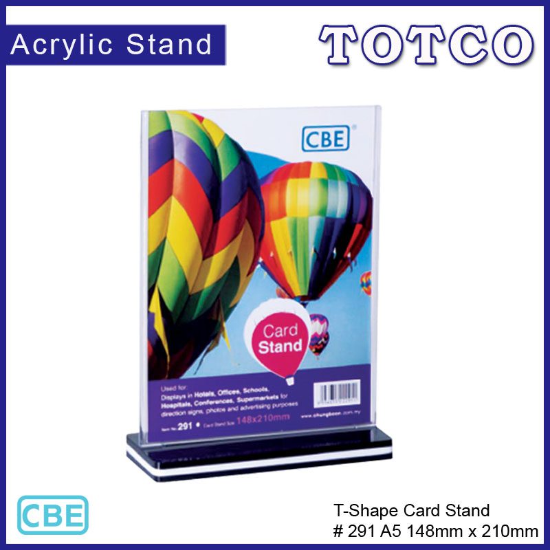 CBE Acrylic Stand (T Shape) A4 / A5 / A6 / DL