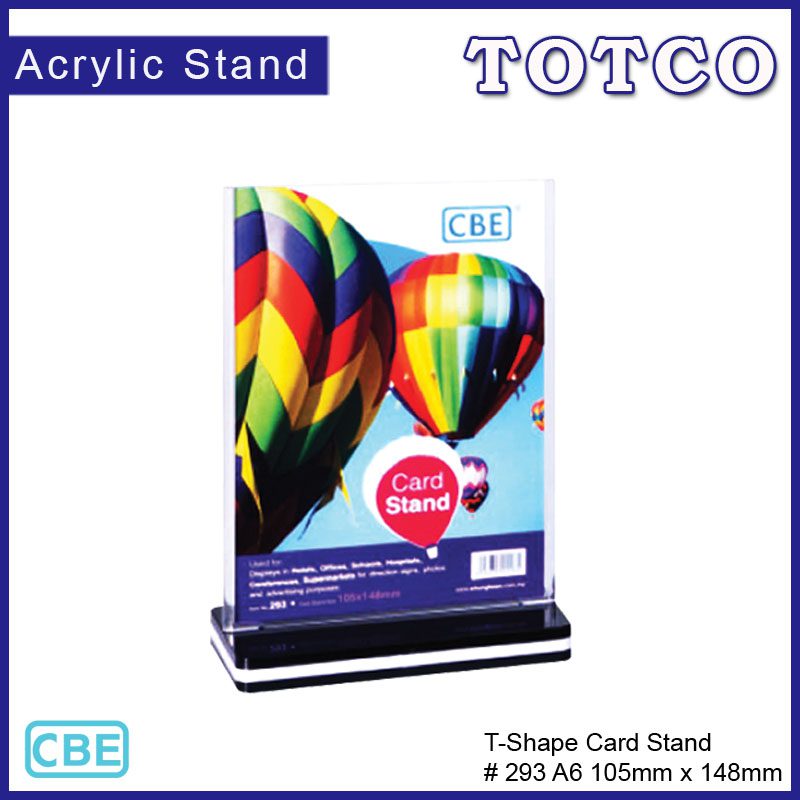 CBE Acrylic Stand (T Shape) A4 / A5 / A6 / DL
