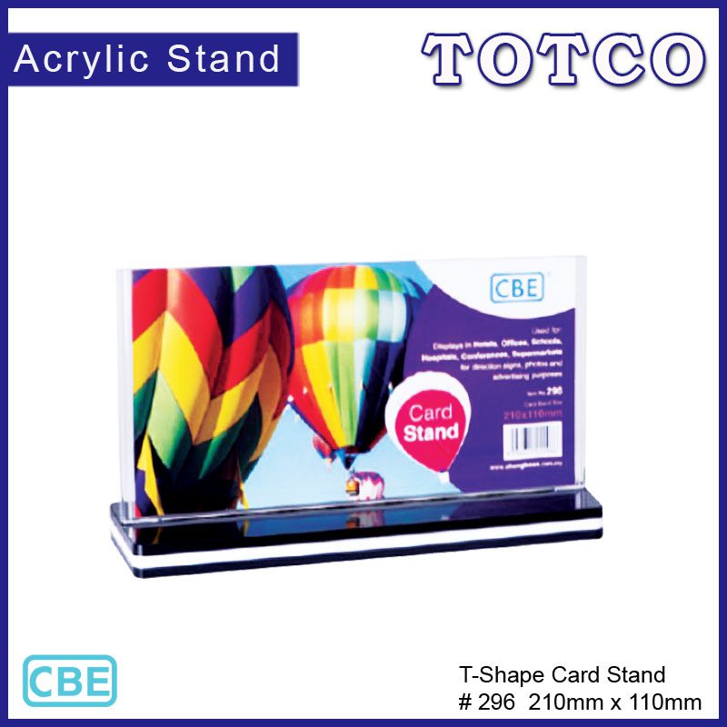 CBE Acrylic Stand (T Shape) A4 / A5 / A6 / DL