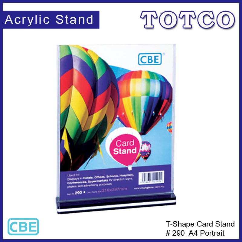CBE Acrylic Stand (T Shape) A4 / A5 / A6 / DL
