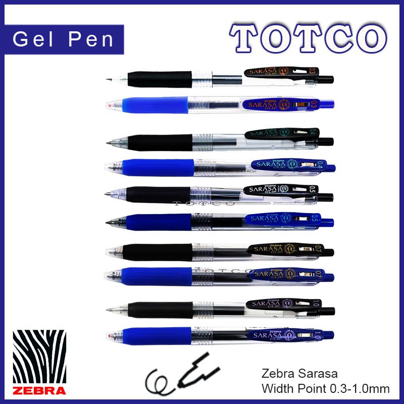 Zebra Sarasa Clip Gel Pen 0.3mm | 0.4mm | 0.5mm | 0.7mm | 1.0mm