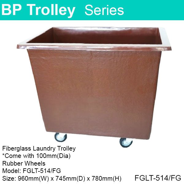 Fiberglass Laundry Trolley FGLT-514/FG