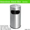 Stainless Steel Round Waste Bin c/w Dome Top RAB-117/D