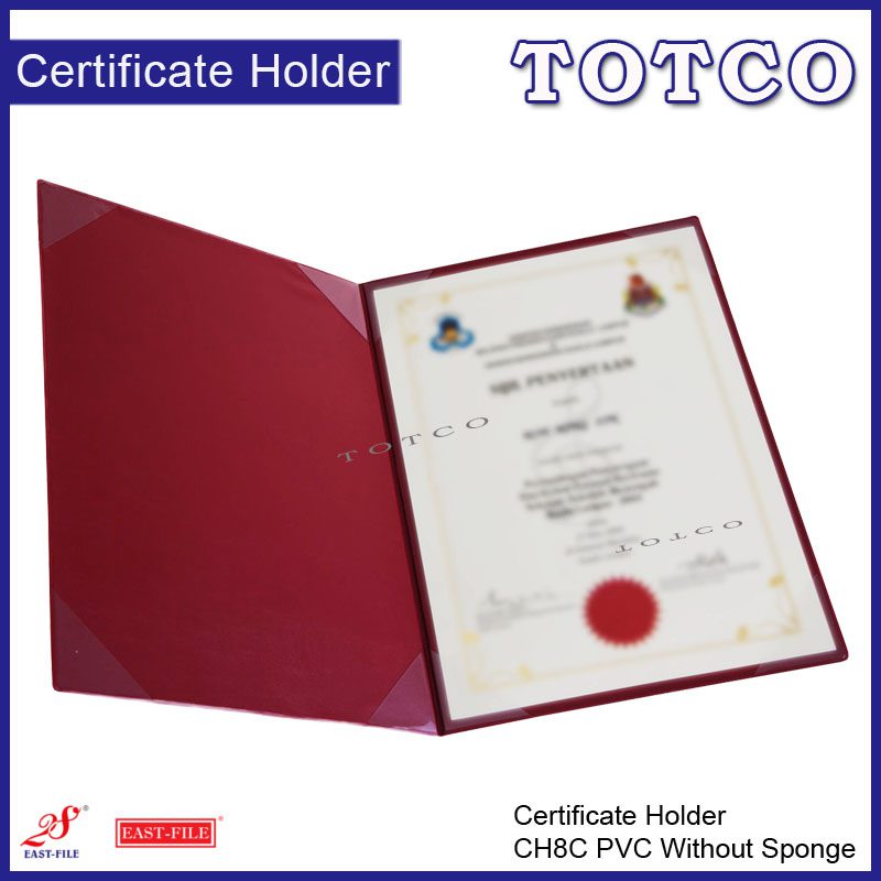 Certificate Holder w/o Sponge & Corner Clip A4 (2 pages) | CH8C-PVC