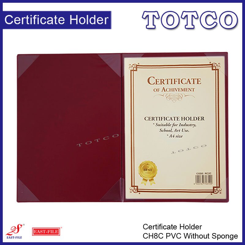 Certificate Holder w/o Sponge & Corner Clip A4 (2 pages) | CH8C-PVC