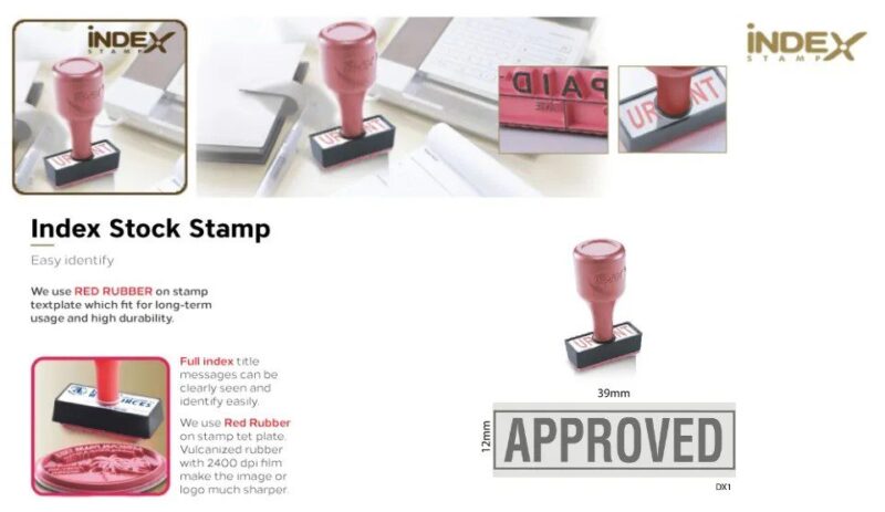 Index Stock Stamp (12 x 39mm)