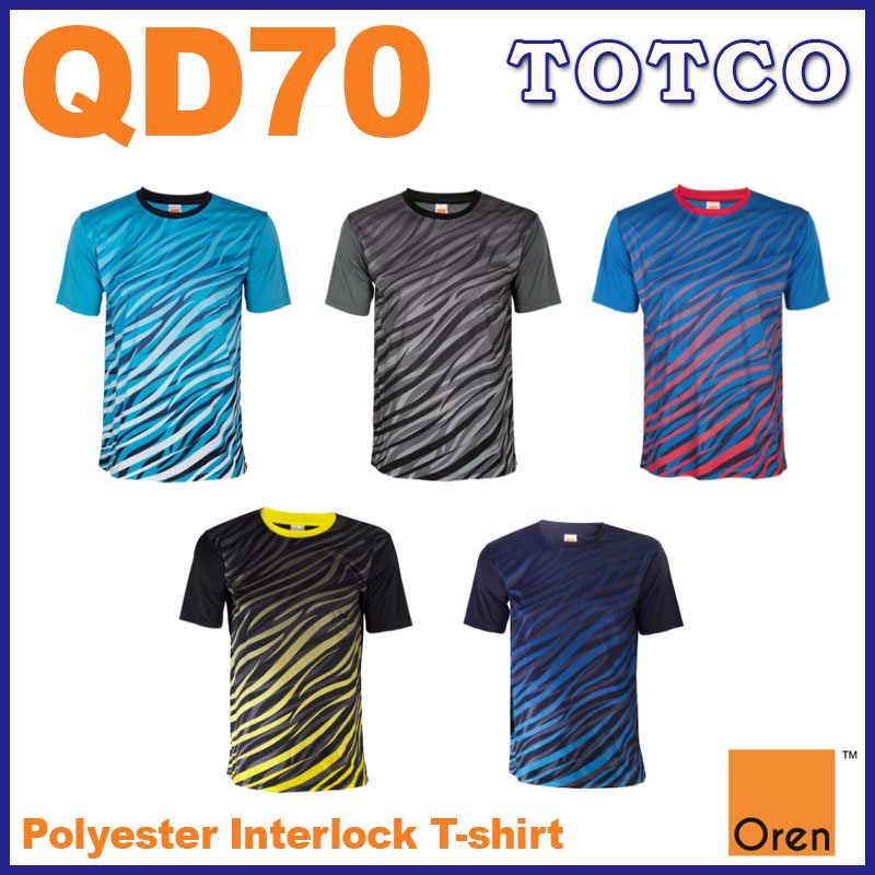 Oren Sport Polyester Interlock T-Shirt QD70 Unisex 150gsm Eco Dye Quick-Dry Cool Fit