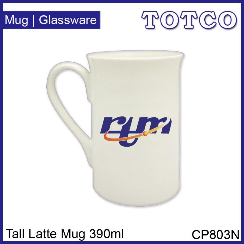 Porcelain Tall Latte Mug 390ml CP803N