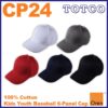 Oren Sport Kids Youth Super Thick 100% Cotton Baseball 6-Panel Cap - CP24