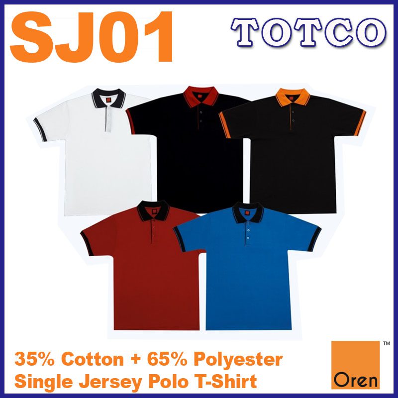 Oren Sport Unisex Collar Single Jersey Polo Tee Shirt Short Sleeve - SJ01