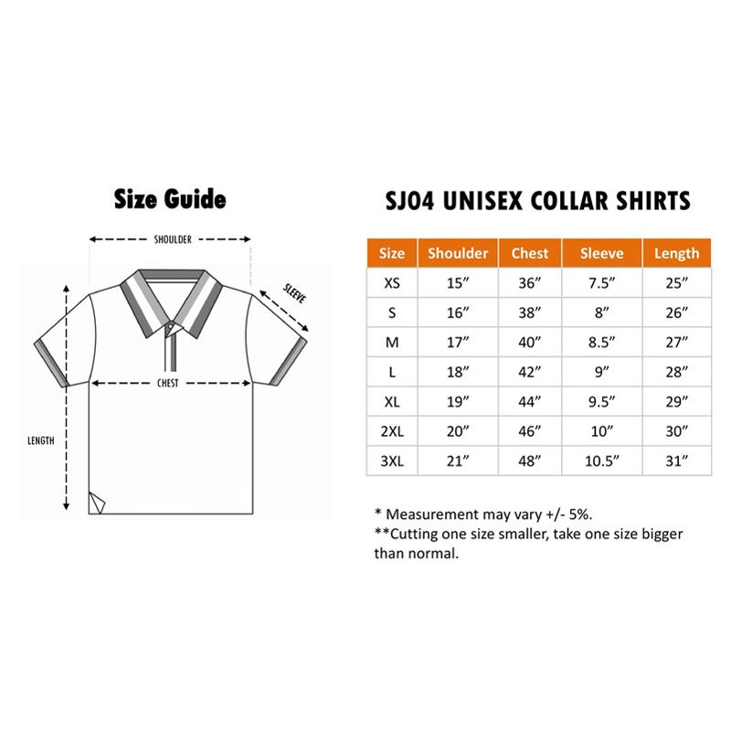Oren Sport Unisex Collar Single Jersey Polo Tee Shirt Short Sleeve - SJ04