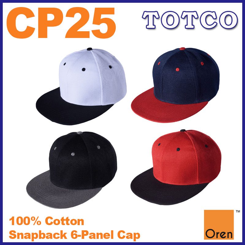 Oren Sport Unisex Super Thick 100% Cotton Snapback 6-Panel Cap - CP25