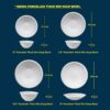 Porcelain Thick Rim Soup Bowl 5.5"/ 7.5"/ 9.5"