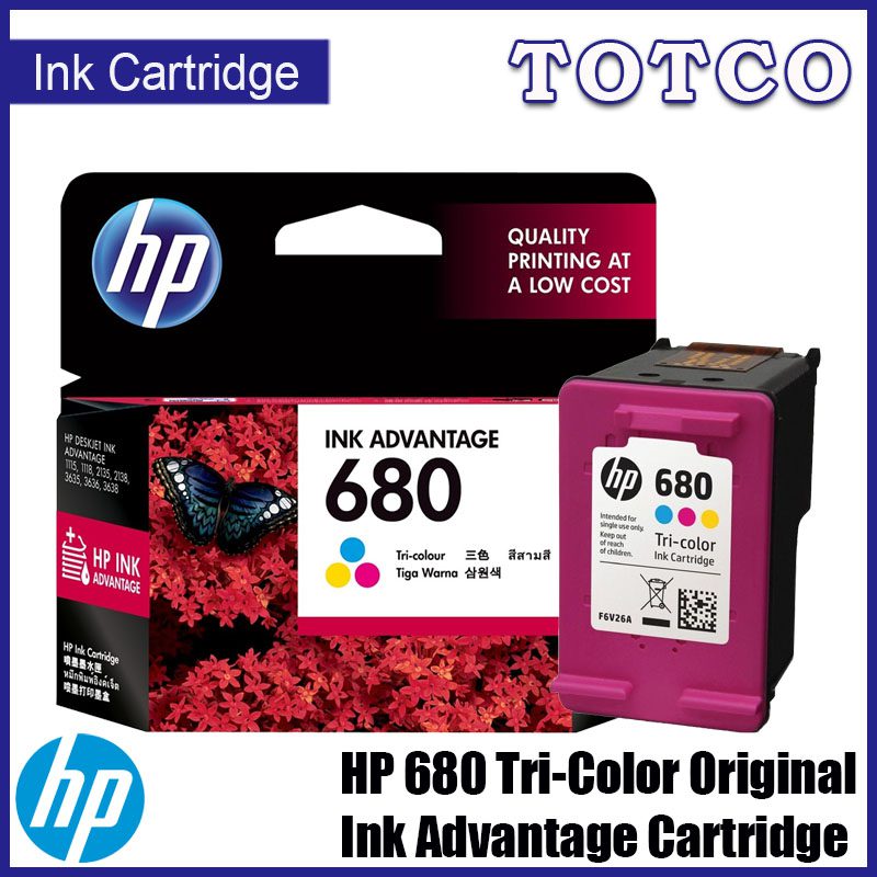 HP 680 Tri-Color Original Ink Advantage Cartridge (F6V26AA)