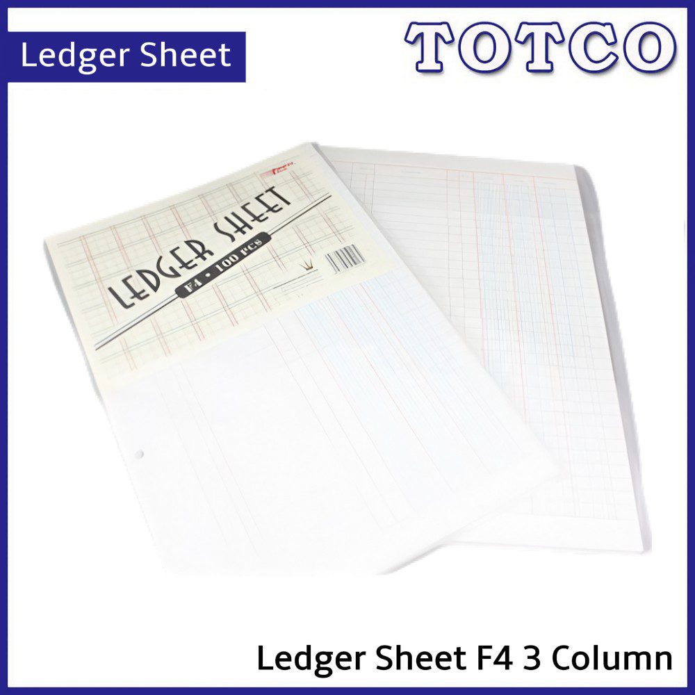 Ledger Sheet F4 3 Column (100's/pkt)