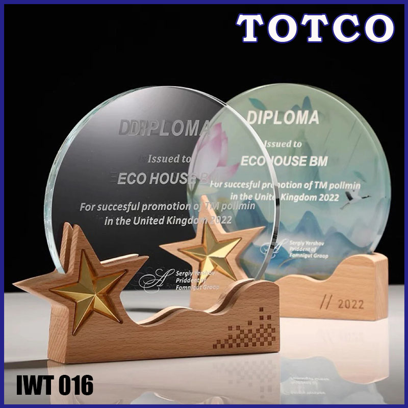 Exclusive Crystal Wooden Plaque IWT 016
