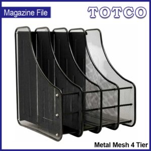 Metal Mesh 4 Tier Magazine Holder