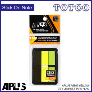 Aplus A6805 Yellow Tape Flag 2'S x 25Sheet